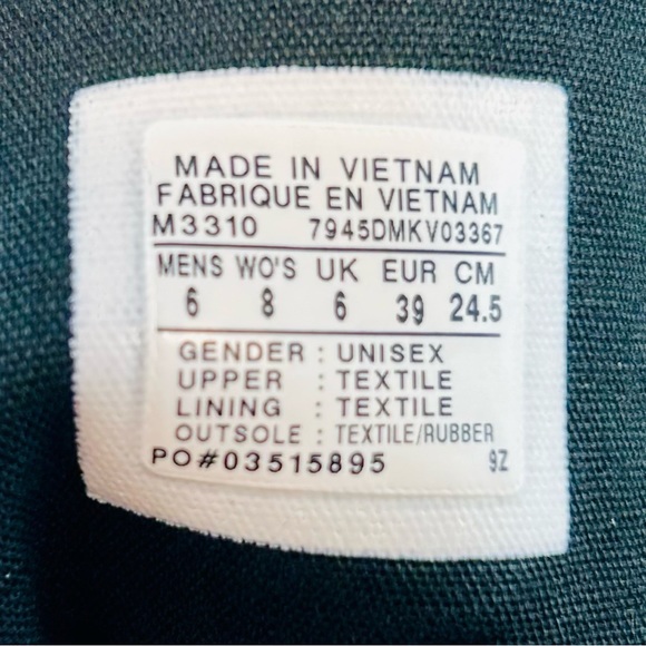 Converse Chuck Taylor All Star Black Monochrome Textile High Tops, size M6 W8 - Picture 7 of 11